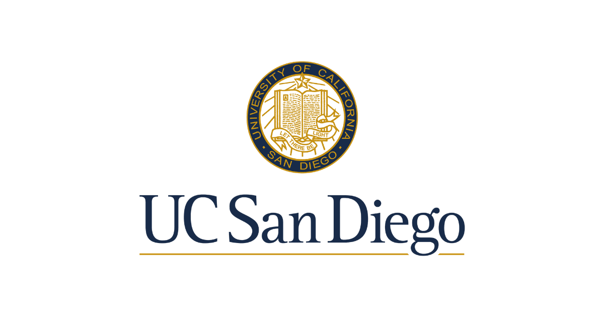 The UC San Diego logo: the University of California seal in navy and gold above the words UC San Diego